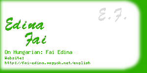 edina fai business card